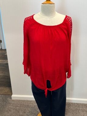 AGB red 3/4 sleeve top